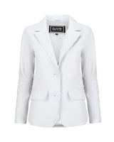 Women's Classic Leather Blazer Jacket