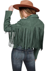 Women's Faux Suede Fringe Jacket