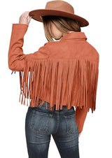 Women's Faux Suede Fringe Jacket