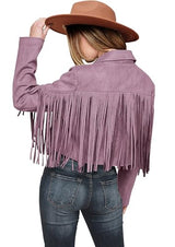 Women's Faux Suede Fringe Jacket