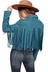 Women's Faux Suede Fringe Jacket