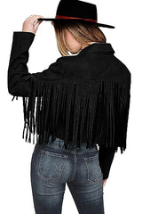 Women's Faux Suede Fringe Jacket