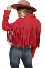 Women's Faux Suede Fringe Jacket
