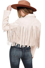 Women's Faux Suede Fringe Jacket