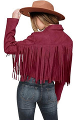 Women's Faux Suede Fringe Jacket