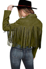 Women's Faux Suede Fringe Jacket