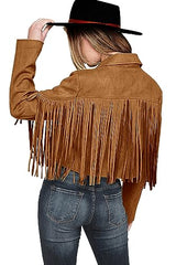 Women's Faux Suede Fringe Jacket