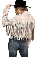 Women's Faux Suede Fringe Jacket
