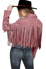 Women's Faux Suede Fringe Jacket
