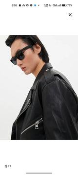 Studded Full-Grain Leather Biker Jacket