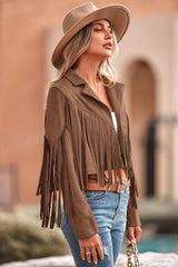Women's Faux Suede Fringe Jacket