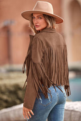 Women's Faux Suede Fringe Jacket